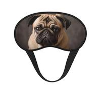 Animal Pug Dog Sleep Mask for Side Sleeper, Blackout Eye Mask for Women Men, Zero Pressure Sleeping Masks Soft Breathable Eye Cover Comfortable Blindfold Eyeshade for Night Sleep