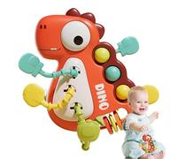 Animal Pull Toy - Sensory Dinosaur Pull String Toy | Colorful Preschool Learning Activity, Finger Travel Toys For Kids 3+ Months To Enhance Hands On Ability