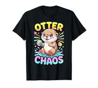 Animal Puns Otter Chaos Cute Kawaii Pastel Otter T-Shirt