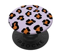 Animal Purple Lilac Cheetah Print Leopard Design PopSockets Swappable PopGrip