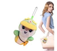 Animal Purse Charm, Plush Purse Charm, Shy Snake Cartoon Pendant, Stuffed Cute Keychain Decoration, Large Eye Animal Plush Toys for Backpacks, Car