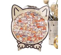 Animal Puzzle for Adults, Irregular Desk Decoration with Animals, Wooden Puzzle with Frame, Suitable for Living Room Study Bedroom Display Shelf Adults and Children