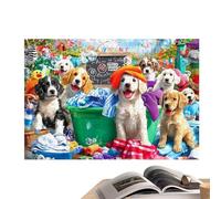 Animal Puzzle Funny Dog Wash Design Game | A laying game With 1000 Pieces And Letters In The Back, For Adults For The Family, Men, Women And Friends - A Fun One