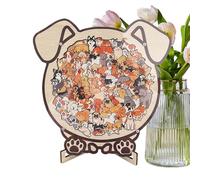 Animal Puzzle, Irregular Desk Decoration with Animals - Wooden Puzzle with Frame | Suitable for Display in Living Room Study Bedroom on Shelf Adults and Children