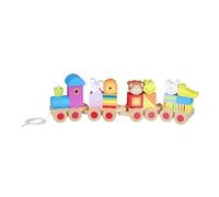 Animal Puzzle Train Toy - Push and Pull Along Stacking Toys for 1 Year Olds, Toddler - Wooden Puzzle Shapes, 1st Birthday Gifts For Boy, Girl - Early Development & Activity Toys by Orange Tree Toys