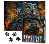 Animal Puzzles for Adults 1000 Pieces, Colorful Owl in the Forest Puzzle, Impossible 1000 Piece Jigsaw Puzzles for Home Wall Decor, 19.5 x 27.5 Inch