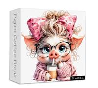 Animal Puzzles for Adults 1000 Pieces, Larkipuzz Cute Pig Puzzle Coffee, Impossible Unique Piglet Theme as Wall Art Decor