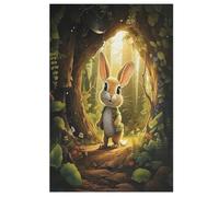 Animal Rabbit 1000 Piece Jigsaw Puzzle- Brain Teaser Game for Adults & Children - Educational Activities Wooden Jigsaws 78×53cm