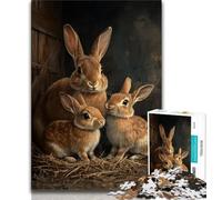 Animal Rabbit 1000 Piece Jigsaw Puzzle for Adults And Teenagers,Educational Toy Funny Family Games Unique Home Decor (38x26cm)