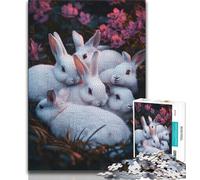 Animal Rabbit 1000 Piece Jigsaw Puzzle for Adults Teens,Educational Games Home Decoration Deal As Gifts for The Whole Family 38x26cm