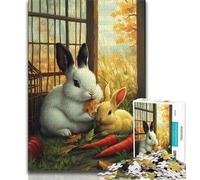 Animal Rabbit 1000 Piece Jigsaw Puzzles for Teenagers Gifts,Educational Games Home Decoration Deal As Gifts for The Whole Family (38x26cm)