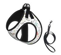 Animal Rabbit Fox Dee Print Pet Leash Vest,Breathable Mesh Pet Harness, Reflective For Small Medium Dogs Safe Easy Walking