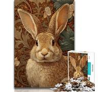 Animal Rabbit Jigsaw Puzzles for Adults 1000 Piece Puzzle,Help The Brain Exercise Addictive Toys to Cultivate Patience A Work of Art 75x50cm