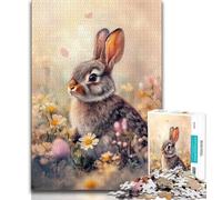 Animal Rabbit Jigsaws 1000 Pieces for Teenagers,for Educational Game Challenge Toy for Is Ideal As A Gift for The Whole Family (75x50cm)