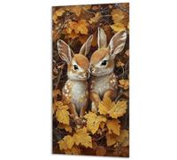 Animal Rabbit Painting by Numbers for Adults, Painting by Numbers Kits Canvas, DIY Color Oil Paintings Acrylic Paints, with Paintbrushes, Hobbies for Adults Women,Home Decor 8x16in Without Frame 0z-91
