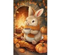 Animal Rabbit Pumpkin 300 Piece Jigsaw Puzzles for Adults, Challenging and Brainteasing, Difficult Puzzles, Puzzle 300 Pieces