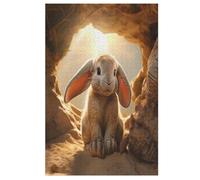 Animal Rabbit Wooden Jigsaw Puzzles 1000 Piece Puzzle For Adults. Challenging To Complete But Fun And Humorous Jigsaws 78×53cm