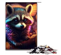 Animal Raccoons Adult Jigsaw Puzzles Pieces Puzzles for Adults Brain-Challenging DIY Decorative Game Family Interactive Toy 1000 PCS(75x50cm)