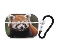 Animal Red Panda Case Cover with Keychain Shockproof Hard Shell Protective Case for 2nd/1st Generation Case for Women Men Bluetooth Earbuds Case