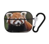 Animal Red Panda Case Cover with Keychain Shockproof Hard Shell Protective Case for 2nd/1st Generation Case for Women Men Bluetooth Earbuds Case