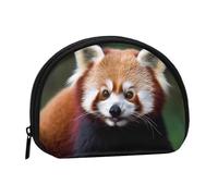 Animal Red Panda Coin Purse for Women Men, Chic Mini Change Pouch with Zipper, Small Coin Bag Shell Handbags Fashion Change Purse Wallets for Keys, Lipstick, and Earphones