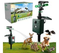 Animal Repellent Motion-Activated Water Sprinkler, Solar Powered Outdoor Deterrent for Cats, Dogs, Deer, Squirrels & Raccoons, Lawn and Garden Protection