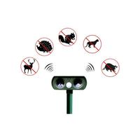 Animal Repeller Ultrasonic Solar Powered Outdoor Pest Cat Mice Rat Sensor Garden