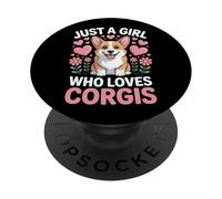 Animal Rescue Just A Girl Who Loves Corgis Corgi Squad PopSockets Adhesive PopGrip