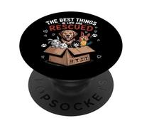Animal Rescue Volunteer Dog Cat Pet Bird Rescuer Costume PopSockets Adhesive PopGrip