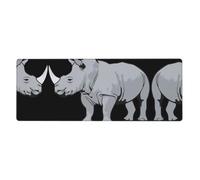 Animal Rhino Computer Desk Pad, Non-Slip Surface Mat for Enhanced Gaming Performance and Office Productivity