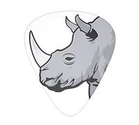 Animal Rhino &Guitar Picks Pack Of 12,Comfortable Feel, Smooth Edges, Abrasion,Suitable For Guitar, Ukulele, Etc.