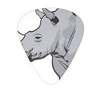 Animal Rhino Guitar Plectrums 12 Pieces Set :: Comfortable In The Hand With Smooth Edges Three Thicknesses To Match