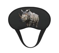 Animal Rhino Print Adults Washable Eye Mask for Sleeping Light Blocking Nap for Night Rest Cover