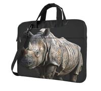 Animal Rhino Print Computer Bag Carrying Handle Laptop Bag Protect Case Pouch Fits 13 14 15.6 Inch Laptops