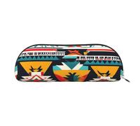 Animal Rhino Print Receive Bag Makeup Bag Cosmetic Bags Travel Storage Bag Toiletry Receive Bags Pencil Case Pencil Bag, Native American Pattern2, One Size