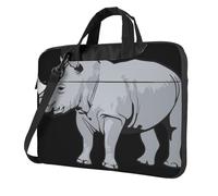 Animal Rhino Print Shockproof Laptop Bag Heavy Duty Oxford Cloth Shoulder Case Padded Computer Briefcase For Travel