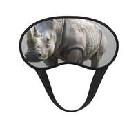Animal Rhino Print Sleep Mask, Eye Sleeping Mask for Women and Men for Total Darkness, Reduces Puffy Eye Mask