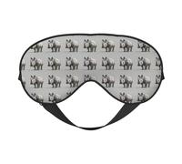 Animal Rhino Print Soft Eye Mask Lightweight Sleep Aid Breathable Blackout Travel Nap Yoga Meditation