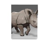 animal rhino Printed 13 Inch Laptop Sleeve PU Leather Shockproof Notebook Computer Bag Cover Tablet Carrying Case