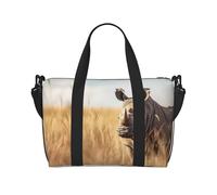 animal rhino1 print Gym Bag for Women,Carry on Weekender Overnight Duffle Bag,Personal Item Tote Bag, Black, One Size