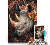 Animal Rhino1000 Piece Puzzle For teenagers Help the brain exercise addictive toys to cultivate patience Home Art Decor 38x26cm