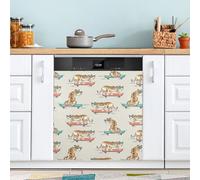 Animal Riding Skateboard Dishwasher Magnetic Covers Dishwasher Magnetic Covers for the Front Home Decor 23 x 26 Inch