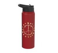 Animal Rights Awareness Peace Sign Tree Paw Print Stainless Steel Insulated Water Bottle