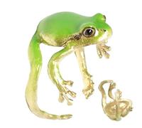 Animal Rings Frog Ring - Strange Green Frog Jewelry,Funny And Adjustable Animal Shaped Ring, Delicate Handmade Tree Frog Shaped Jewelry, Se référer au descriptif, Refer to description, Refer to