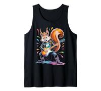 Animal Rockband Leader - Squirrel is Playing a Guitar 1 Tank Top