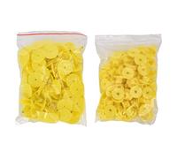 Animal Round Ear Tags Livestock Ear Tag Number Livestock Ear Tags Plastic Ear Tag Durable Easy to Use for Breeding Fox Pig Sheep Cattle TPU Copper 100PCS (Yellow)