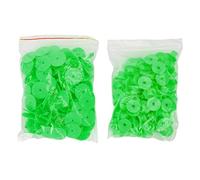 Animal Round Ear Tags Livestock Ear Tag Number Livestock Ear Tags Plastic Ear Tag Durable Easy to Use for Breeding Foxes Pigs Sheep Cattle 100PCS (Green)