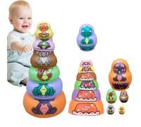 Animal Russian Nesting Dolls - 12cm Stackable Heatproof Toy Set, Vibrant Dinosaur Patterns,Shockproof Creative Russian Dolls For Children Birthday Gift Playroom Display Collection Fun Activity