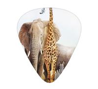 Animal Safari 12 Pack Guitar Plectrums With Storage Case, 0.46/0.71/0.96mm, Including Thin, Medium Thick Guitar Plectrums For Electric Guitars Bass Ukulele