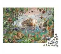 Animal Sail Jigsaw Puzzles 1000 Pieces for Adults, Puzzle 1000 Piece Noah's Ark Impossible Puzzle Gifts 38x26cm/1000pcs